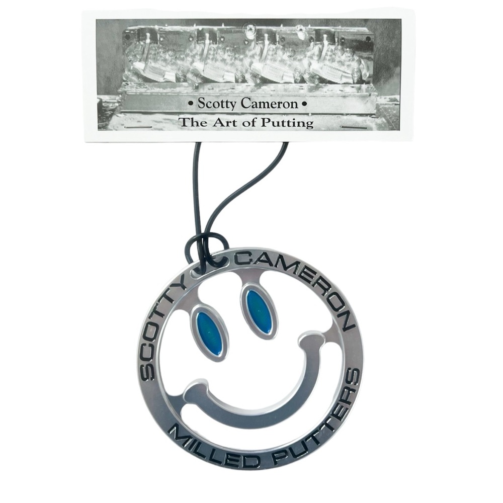 Scotty Cameron Gallery Exclusive SC Blue Smiley Milled Bag Tag Putting D…